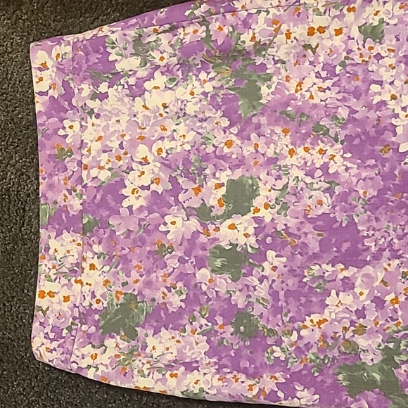 J Crew Purple Floral Skirt Size 2 - Picture 2 of 6